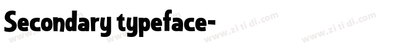 Secondary typeface字体转换 Secondary typeface字体转换